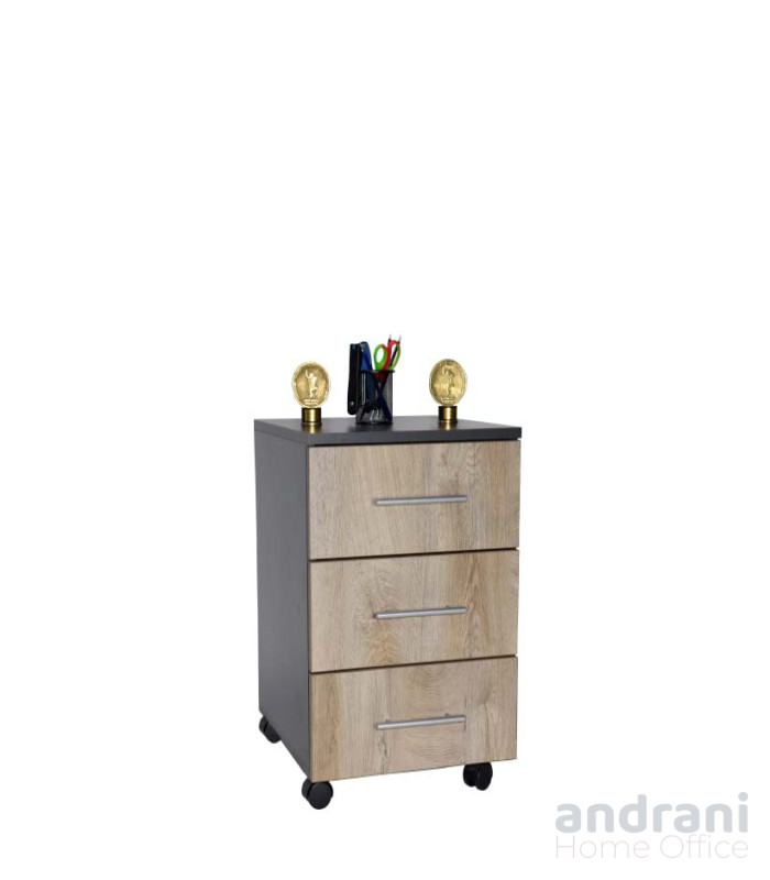 Cassettiera da ufficio con 3 cassetti