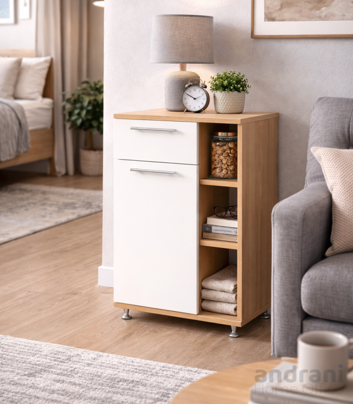 Cassettone a 1 anta e cassetto