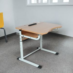 Banco scolastico individuale, ovale, regolabile in altezza